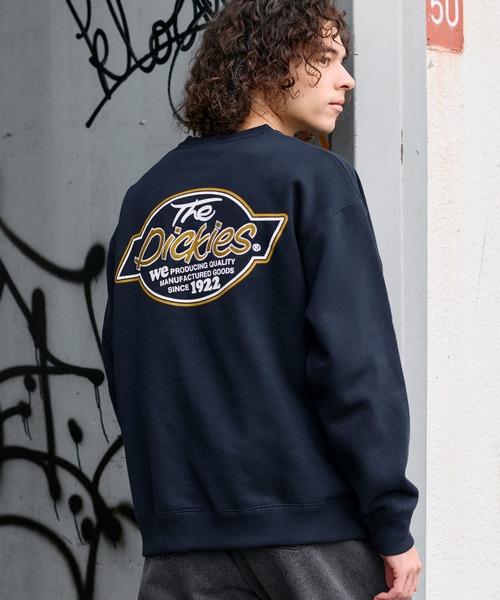 Dickies(ディッキーズ)の「Dickies 裏起毛クルーネック長袖プルオーバー/ブランドロゴ刺繍/ワッペン/バックシンボルプリント刺繍(スウェット・メンズ・ブラック系2/ブラウン/ブラック系1/ブラウン系2/ブラウン系1/ブラック/ネイビー/ネイビー系1/ネイビー系2/ベージュ系2/ベージュ/ベージュ系1・LL/M/L)」の12枚目の写真