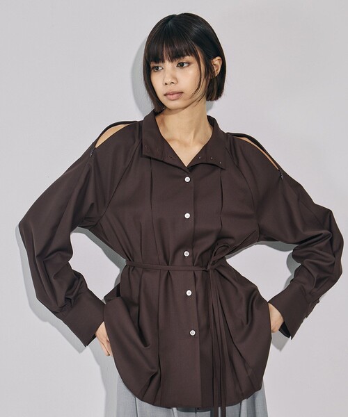 こまちよ マルチwayオープンショルダーシャツ｜ウォッシャブル/肌見せ