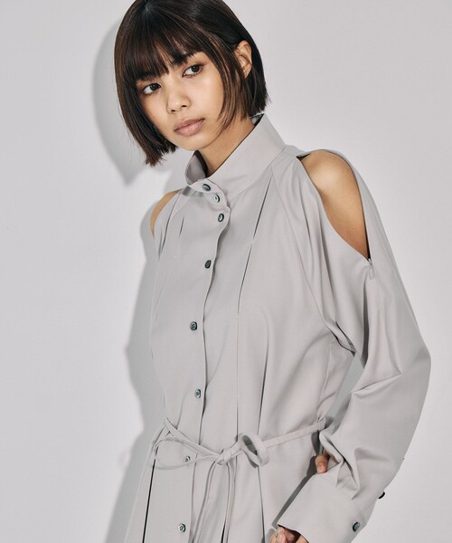【残りわずか！】マルチwayオープンショルダーシャツ｜ウォッシャブル/肌見せ/オフィスカジュアル/秋服