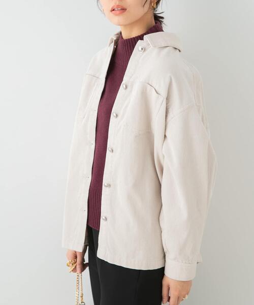 F by ROSSO（エフバイロッソ）の「F by ROSSO　コーデュロイシャツジャケット（その他アウター・レディース・ネイビー/ホワイト系その他・FREE）」の17枚目の写真