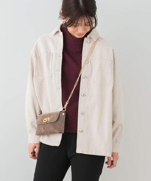 F by ROSSO（エフバイロッソ）の「F by ROSSO　コーデュロイシャツジャケット（その他アウター・レディース・ネイビー/ホワイト系その他・FREE）」の19枚目の写真