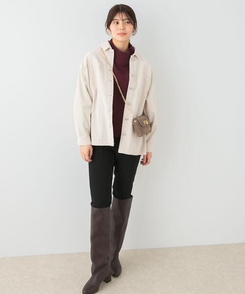 F by ROSSO（エフバイロッソ）の「F by ROSSO　コーデュロイシャツジャケット（その他アウター・レディース・ネイビー/ホワイト系その他・FREE）」の20枚目の写真