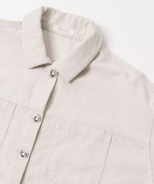 F by ROSSO（エフバイロッソ）の「F by ROSSO　コーデュロイシャツジャケット（その他アウター・レディース・ネイビー/ホワイト系その他・FREE）」の5枚目の写真