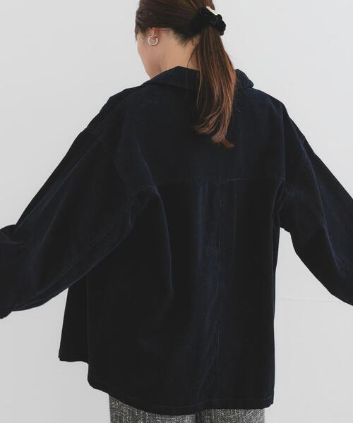 F by ROSSO（エフバイロッソ）の「F by ROSSO　コーデュロイシャツジャケット（その他アウター・レディース・ネイビー/ホワイト系その他・FREE）」の9枚目の写真