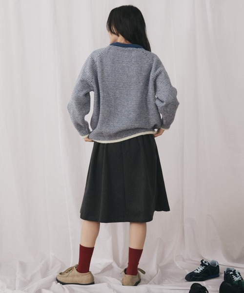 MERLOT(メルロー)の「バイカラーバーズアイニット(ニット/セーター・レディース・ブラウン/ネイビー・FREE)」の12枚目の写真