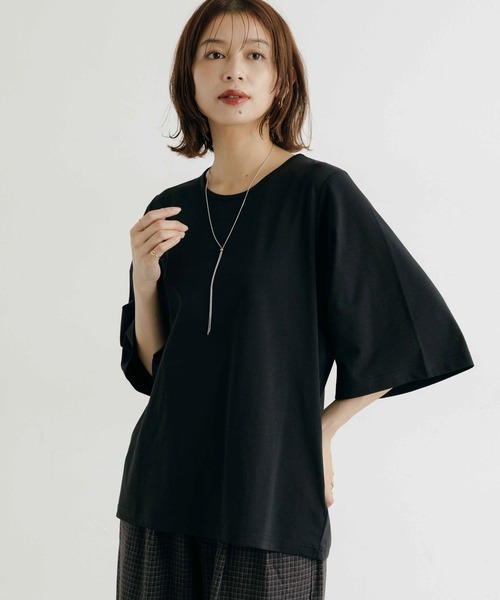 セール】【接触冷感】ワイドスリーブTシャツ（Tシャツ/カットソー
