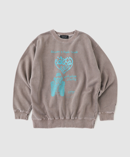 Lamrof(ラムロフ)の「LAMROF / ラムロフ BLIND GENIUS SWEAT(スウェット・メンズ・ホワイト/ブラウン/ブラック・2/1)」の3枚目の写真