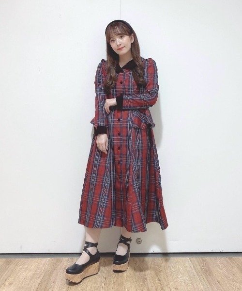 R❣️ アンサンブルチェックワンピース Ｆサイズ リップサービス LIP SERVICE 【形が選べる】フェザーチェック