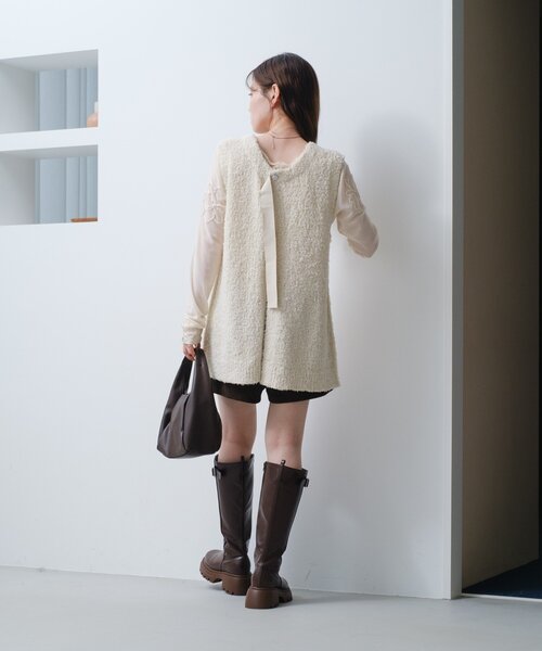 Kastane ベージュ 未使用】 Kastane ノーカラークロップドジャケット ベージュ