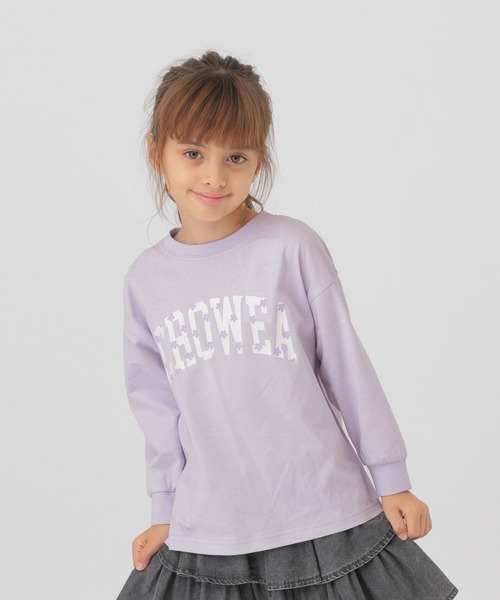 GLOBAL WORK(グローバルワーク)の「ヘビロッTEEプリント長袖/T/587897(Tシャツ/カットソー・キッズ・ホワイト/チャコールグレー/オフホワイト/ブルー/パープル系その他/グリーン系その他4・110cm/100cm/120cm)」の6枚目の写真