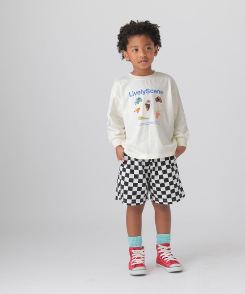 GLOBAL WORK(グローバルワーク)の「ヘビロッTEEプリント長袖/T/587897(Tシャツ/カットソー・キッズ・ホワイト/チャコールグレー/オフホワイト/ブルー/パープル系その他/グリーン系その他4・110cm/100cm/120cm)」の18枚目の写真