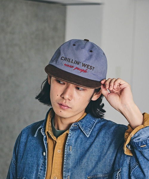 BAYFLOW（ベイフロー）の「バイカラーフラットロゴCAP（キャップ・メンズ・オフホワイト/サックスブルー/ベージュ・FREE）」の3枚目の写真