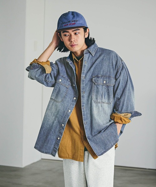 BAYFLOW（ベイフロー）の「バイカラーフラットロゴCAP（キャップ・メンズ・オフホワイト/サックスブルー/ベージュ・FREE）」の17枚目の写真