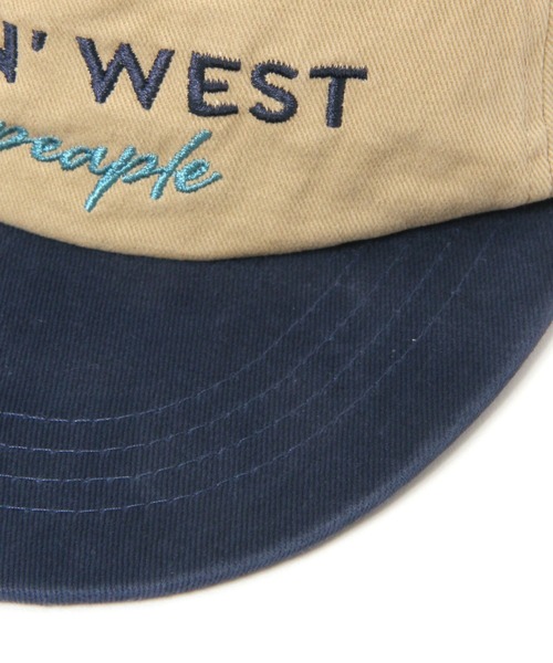 BAYFLOW（ベイフロー）の「バイカラーフラットロゴCAP（キャップ・メンズ・オフホワイト/サックスブルー/ベージュ・FREE）」の6枚目の写真