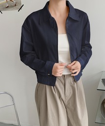 シャツジャケット ブルゾン ジップアップ 襟付き