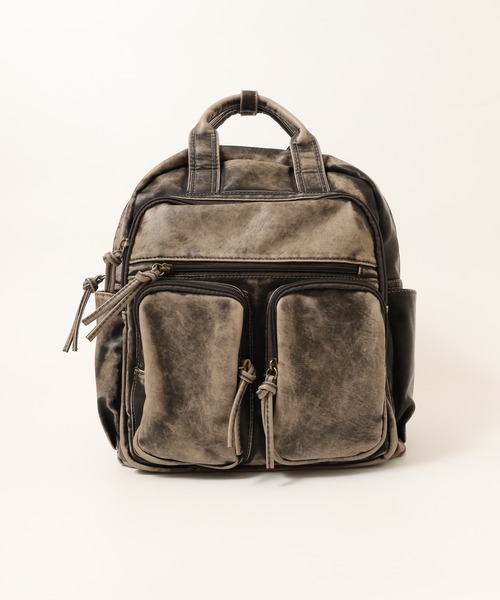 セール】ABETTOR ヴィンテージ加工フェイクレザーDAYBAG（バックパック
