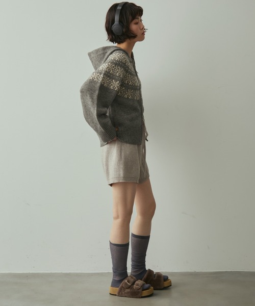 rib knit short pants / リブニットショートパンツ（その他パンツ