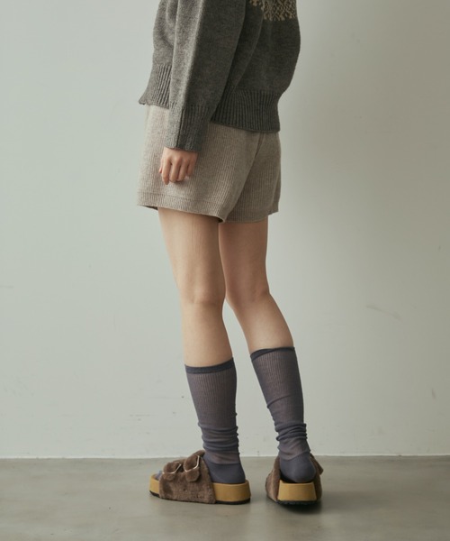 パンツ rielle riche Knit Short Pants rib knit short pants / リブニットショートパンツ（その他パンツ