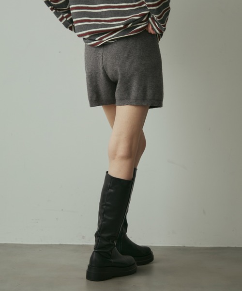 full/fill.(フルフィル)の「rib knit short pants / リブニットショートパンツ(その他パンツ・レディース・アイボリー/グレー・FREE)」の14枚目の写真