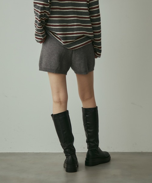 full/fill.（フルフィル）の「rib knit short pants / リブニットショートパンツ（その他パンツ・レディース・アイボリー/グレー・FREE）」の12枚目の写真
