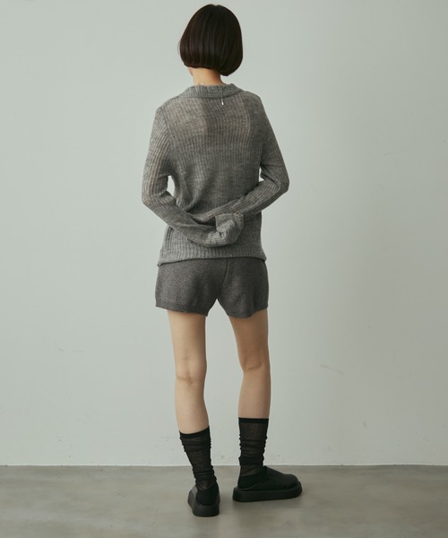 full/fill.(フルフィル)の「rib knit short pants / リブニットショートパンツ(その他パンツ・レディース・アイボリー/グレー・FREE)」の8枚目の写真