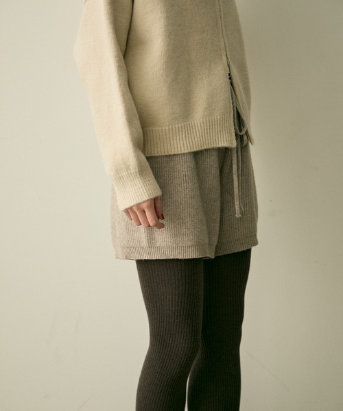 full/fill.(フルフィル)の「rib knit short pants / リブニットショートパンツ(その他パンツ・レディース・アイボリー/グレー・FREE)」の16枚目の写真