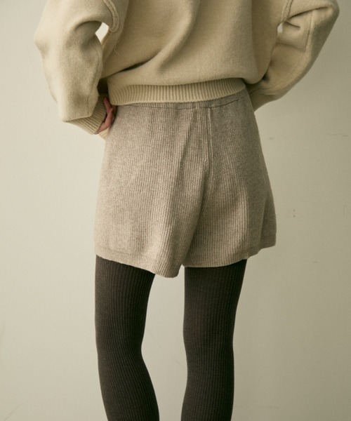 rib knit short pants / リブニットショートパンツ（その他パンツ