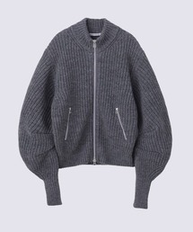 JOHN LAWRENCE SULLIVAN（ジョンローレンスサリバン）の「【JOHN LAWRENCE SULLIVANジョーンローレンスサリバン】RIBED MASSIVE ROUNDED SLEEVE ZIP-UP KNIT JACKET（ブルゾン・メンズ）」