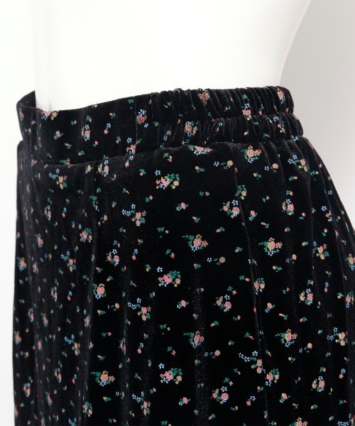 セール】花柄ベロア ロングナロースカート（スカート）｜Rejoule