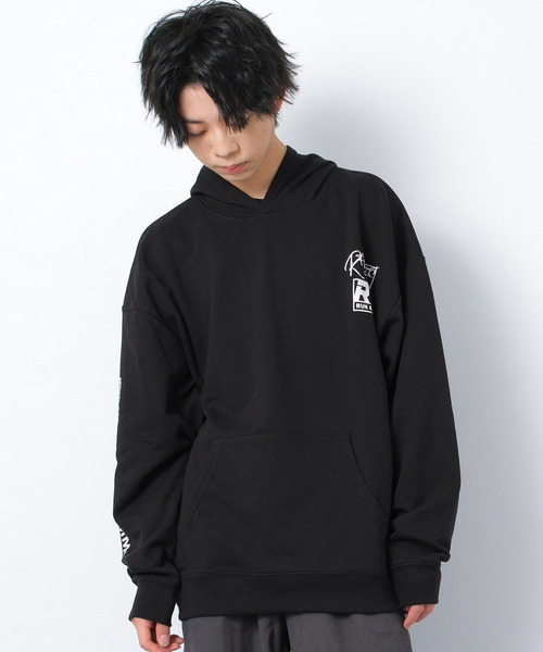 RAT EFFECT(ラットエフェクト)の「【裏毛】MOVE SOULスーパーBIGフーディートレーナー(パーカー・キッズ・カーキ/オートミール/ブラック・170/160/150/140/130)」の2枚目の写真