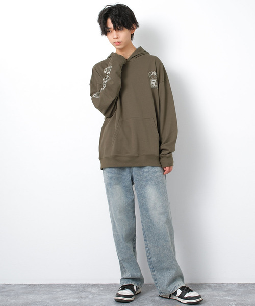 RAT EFFECT(ラットエフェクト)の「【裏毛】MOVE SOULスーパーBIGフーディートレーナー(パーカー・キッズ・カーキ/オートミール/ブラック・170/160/150/140/130)」の10枚目の写真