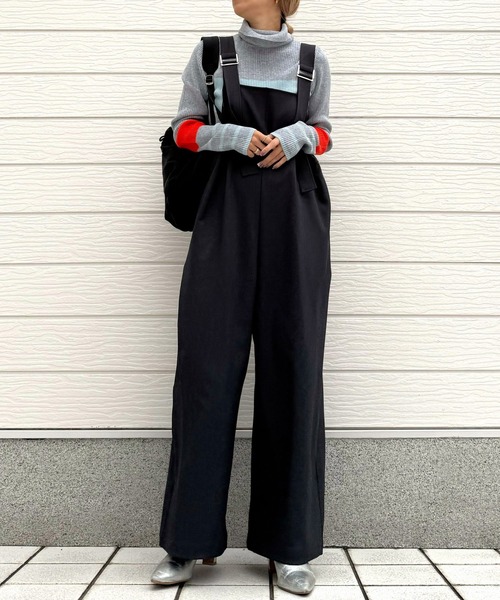 Q（キュー）の「リブタートルカラーニット（ニット/セーター・レディース・ライトグレー/アイボリー/ブラック・MEDIUM）」の11枚目の写真