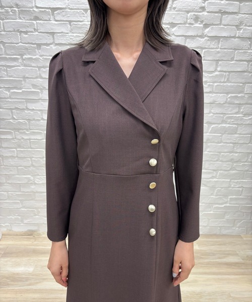 31 Sons de mode（トランテアン　ソン　ドゥ　モード）の「2025秋冬新作 襟付きセミマーメイドワンピース（ワンピース・レディース・ブラウン/チャコールグレー/アイボリー・S/M）」の18枚目の写真