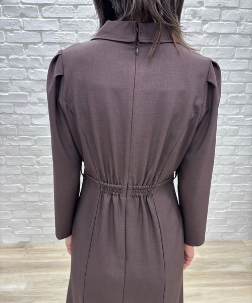 31 Sons de mode（トランテアン　ソン　ドゥ　モード）の「2025秋冬新作 襟付きセミマーメイドワンピース（ワンピース・レディース・ブラウン/チャコールグレー/アイボリー・S/M）」の19枚目の写真