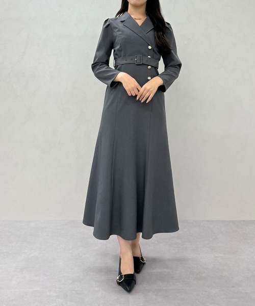 31 Sons de mode（トランテアン　ソン　ドゥ　モード）の「2025秋冬新作 襟付きセミマーメイドワンピース（ワンピース・レディース・ブラウン/チャコールグレー/アイボリー・S/M）」の5枚目の写真