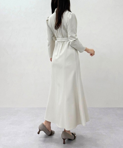 31 Sons de mode（トランテアン　ソン　ドゥ　モード）の「2025秋冬新作 襟付きセミマーメイドワンピース（ワンピース・レディース・ブラウン/チャコールグレー/アイボリー・S/M）」の10枚目の写真