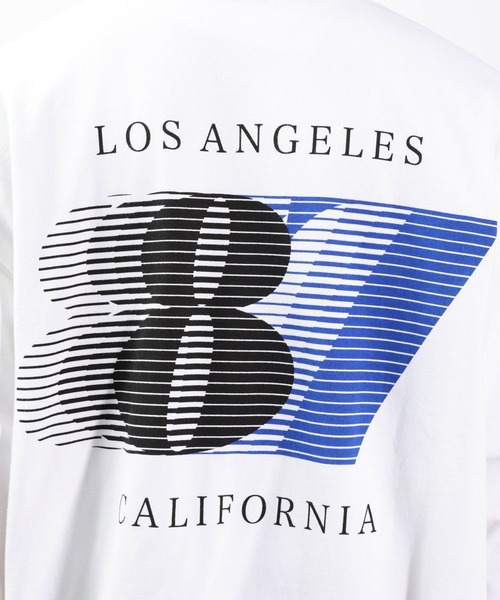 BAYFLOW（ベイフロー）の「SUNSETバックプリントプルオーバー（Tシャツ/カットソー・メンズ・チャコール/オフホワイト/ダークグレー/レッド/ブルー・LARGE/MEDIUM）」の9枚目の写真