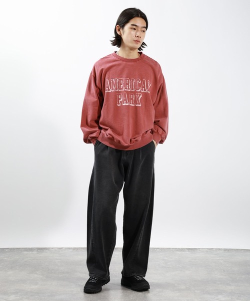 BAYFLOW（ベイフロー）の「SUNSETバックプリントプルオーバー（Tシャツ/カットソー・メンズ・チャコール/オフホワイト/ダークグレー/レッド/ブルー・LARGE/MEDIUM）」の20枚目の写真