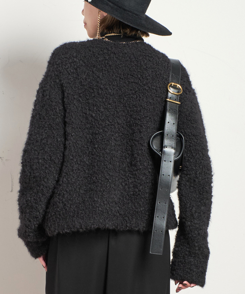 EVERYDAY I LIKE.（エヴリディアイライク）の「*ニットジャケット（その他アウター・レディース・ブラック・FREE）」の3枚目の写真