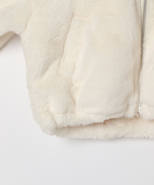 セール】【10C REPIPI】モコモコファーフーディ（ライダースジャケット