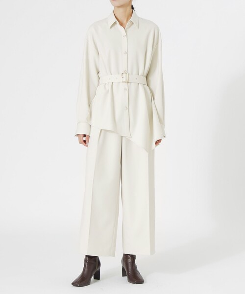 LOVELESS（ラブレス）の「アシンメトリーシャツアウター（シャツ/ブラウス・レディース・オフホワイト/グレー系その他2/ライトグリーン・36/34）」の13枚目の写真