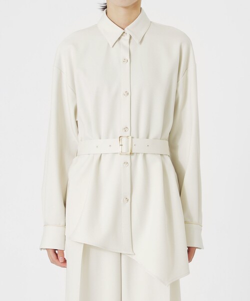 LOVELESS（ラブレス）の「アシンメトリーシャツアウター（シャツ/ブラウス・レディース・オフホワイト/グレー系その他2/ライトグリーン・36/34）」の17枚目の写真