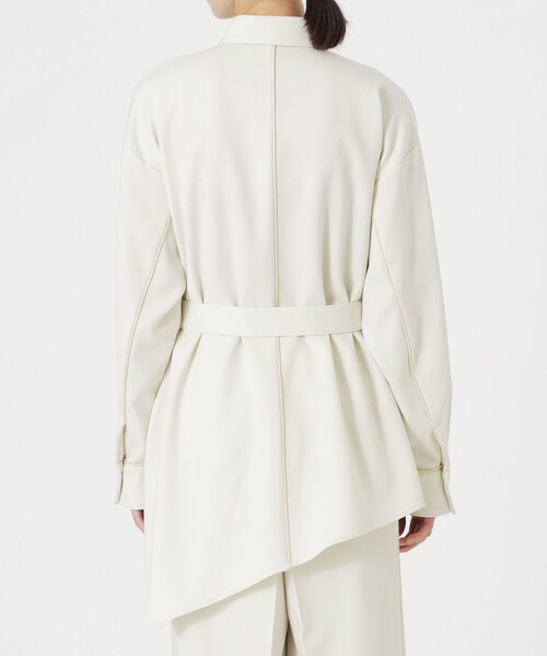 LOVELESS（ラブレス）の「アシンメトリーシャツアウター（シャツ/ブラウス・レディース・オフホワイト/グレー系その他2/ライトグリーン・36/34）」の19枚目の写真