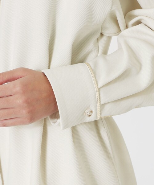 LOVELESS（ラブレス）の「アシンメトリーシャツアウター（シャツ/ブラウス・レディース・オフホワイト/グレー系その他2/ライトグリーン・36/34）」の20枚目の写真