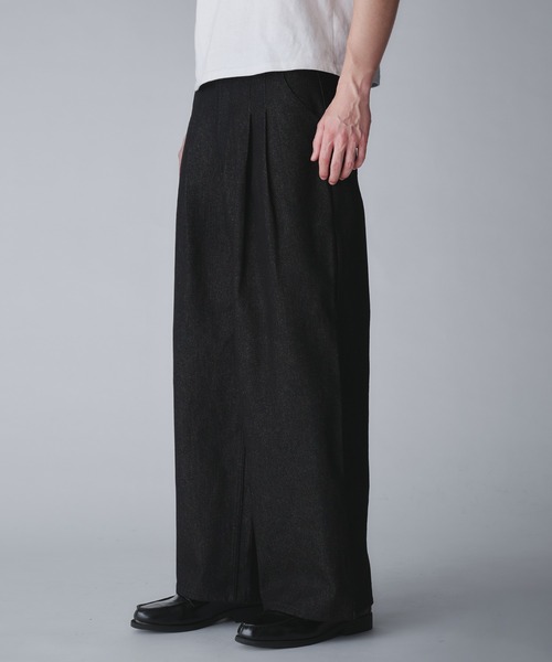 Regen Glanz（レーゲングランツ）の「2tuck wide straight denim pants/ツータックワイドストレートデニムパンツ（デニムパンツ・メンズ・ブラック/インディゴブルー・LARGE/SMALL/MEDIUM）」の15枚目の写真