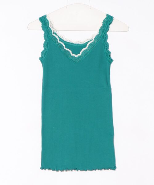 Q（キュー）の「バイカラーテレコタンク（タンクトップ・レディース・ブラック/パープル/ライトグレー/エメラルド/アイボリー/ネイビー・MEDIUM）」の10枚目の写真