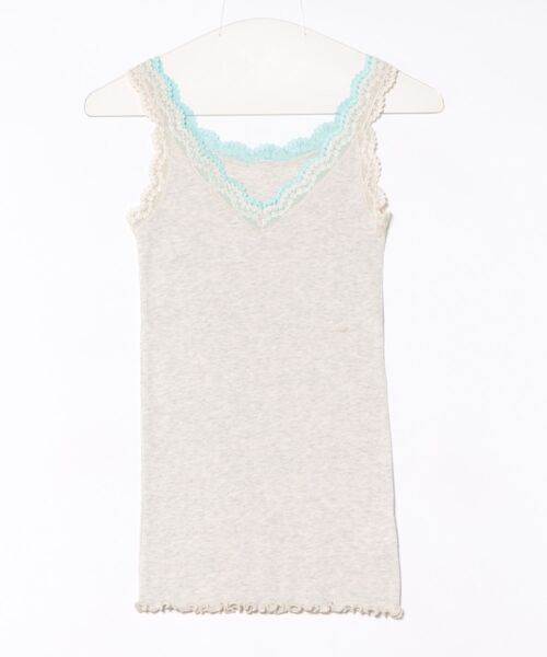 Q（キュー）の「バイカラーテレコタンク（タンクトップ・レディース・ブラック/パープル/ライトグレー/エメラルド/アイボリー/ネイビー・MEDIUM）」の11枚目の写真