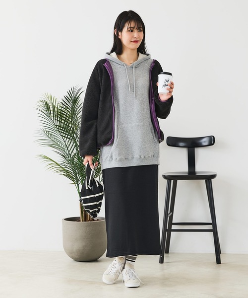 CONVERSE（コンバース）の「【CONVERSE/コンバース】裏ボア ボンディングスカート（スカート・レディース・杢グレー/ネイビー/ブラック・LARGE/MEDIUM）」の17枚目の写真