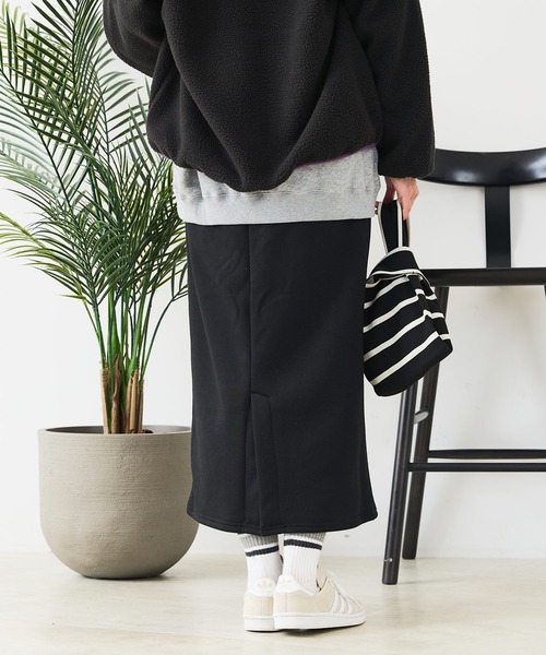 CONVERSE（コンバース）の「【CONVERSE/コンバース】裏ボア ボンディングスカート（スカート・レディース・杢グレー/ネイビー/ブラック・LARGE/MEDIUM）」の5枚目の写真