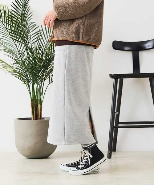 CONVERSE（コンバース）の「【CONVERSE/コンバース】裏ボア ボンディングスカート（スカート・レディース・杢グレー/ネイビー/ブラック・LARGE/MEDIUM）」の11枚目の写真